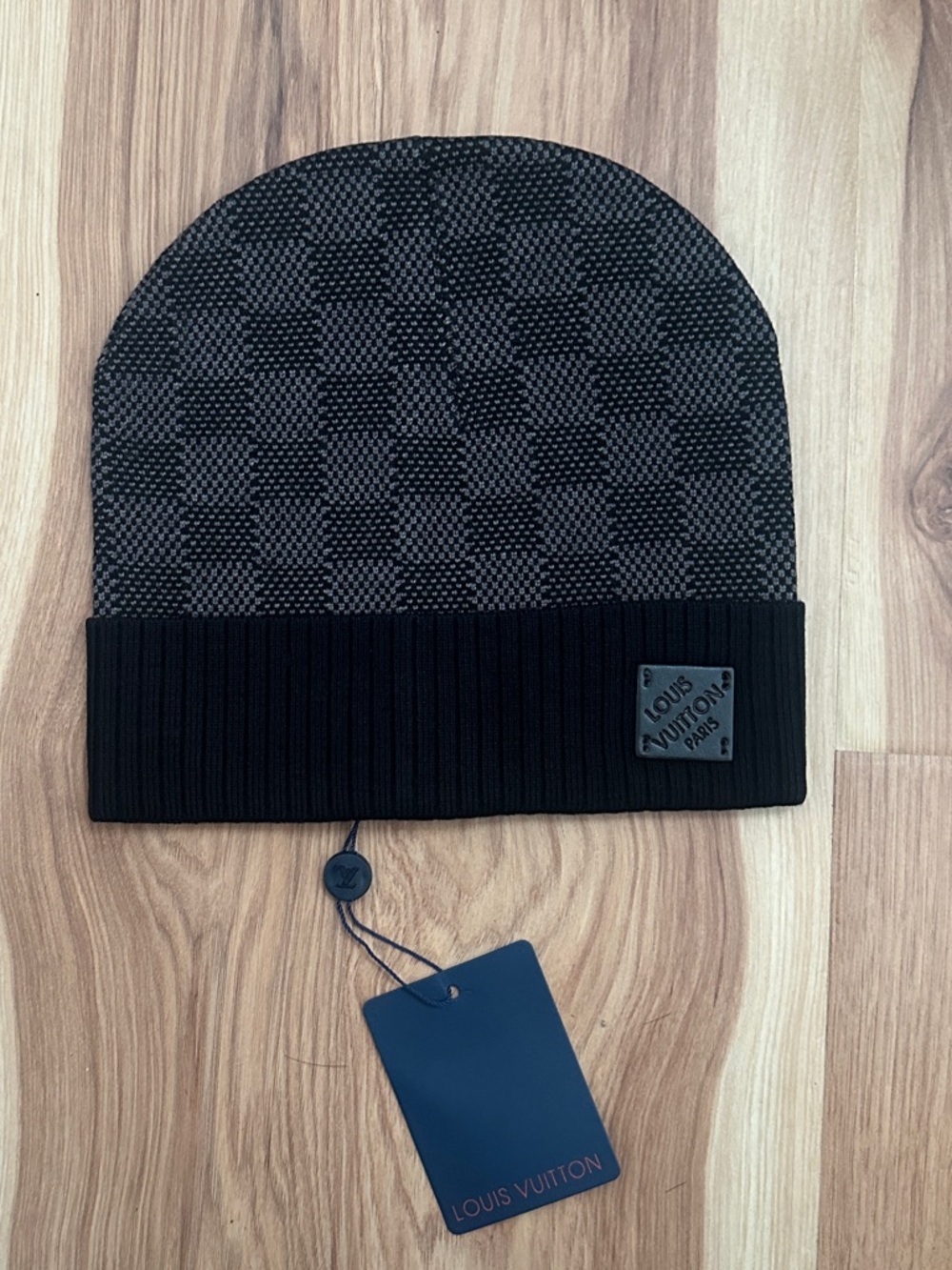Louis Vuitton Black Knit Cuffed Beanie